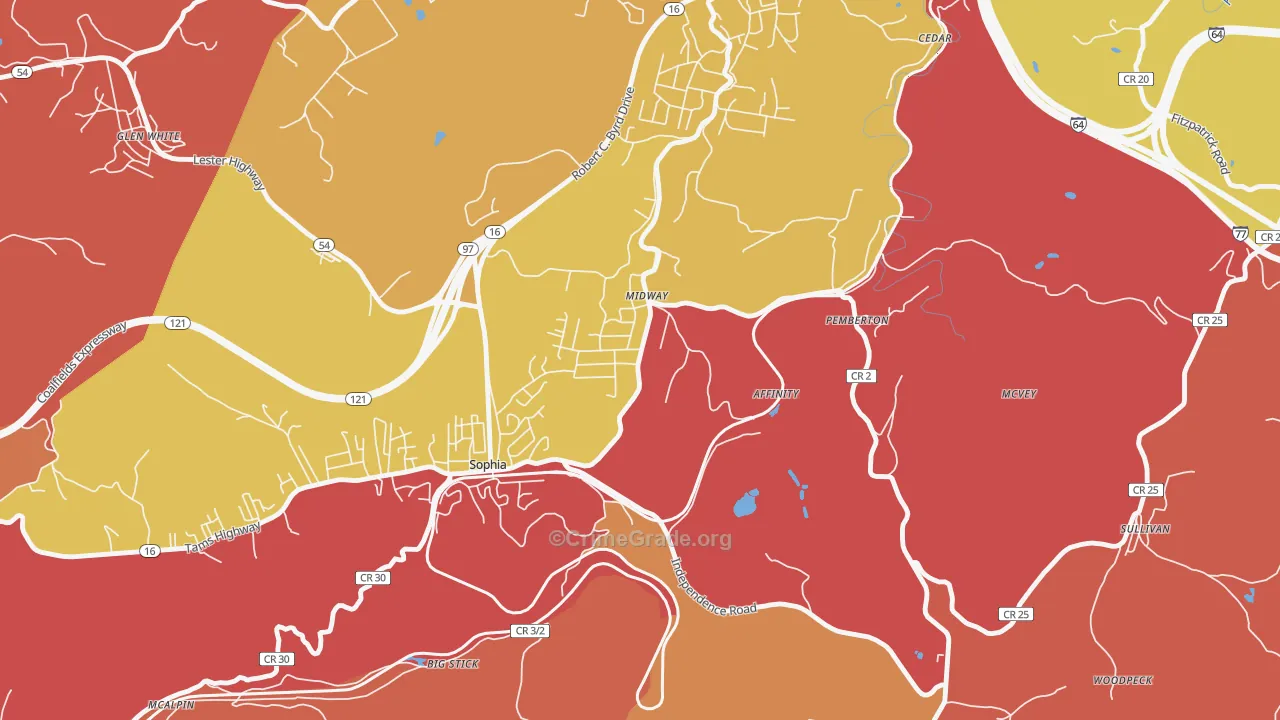 25878, WV Map of Theft Rates