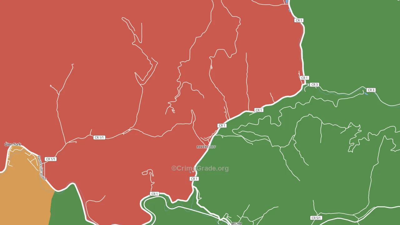 25913, WV Map of Theft Rates