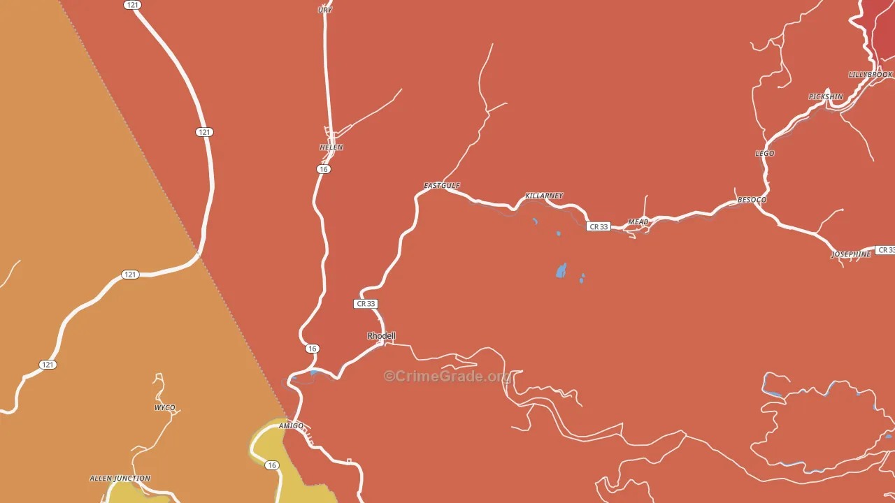 25915, WV Map of Theft Rates