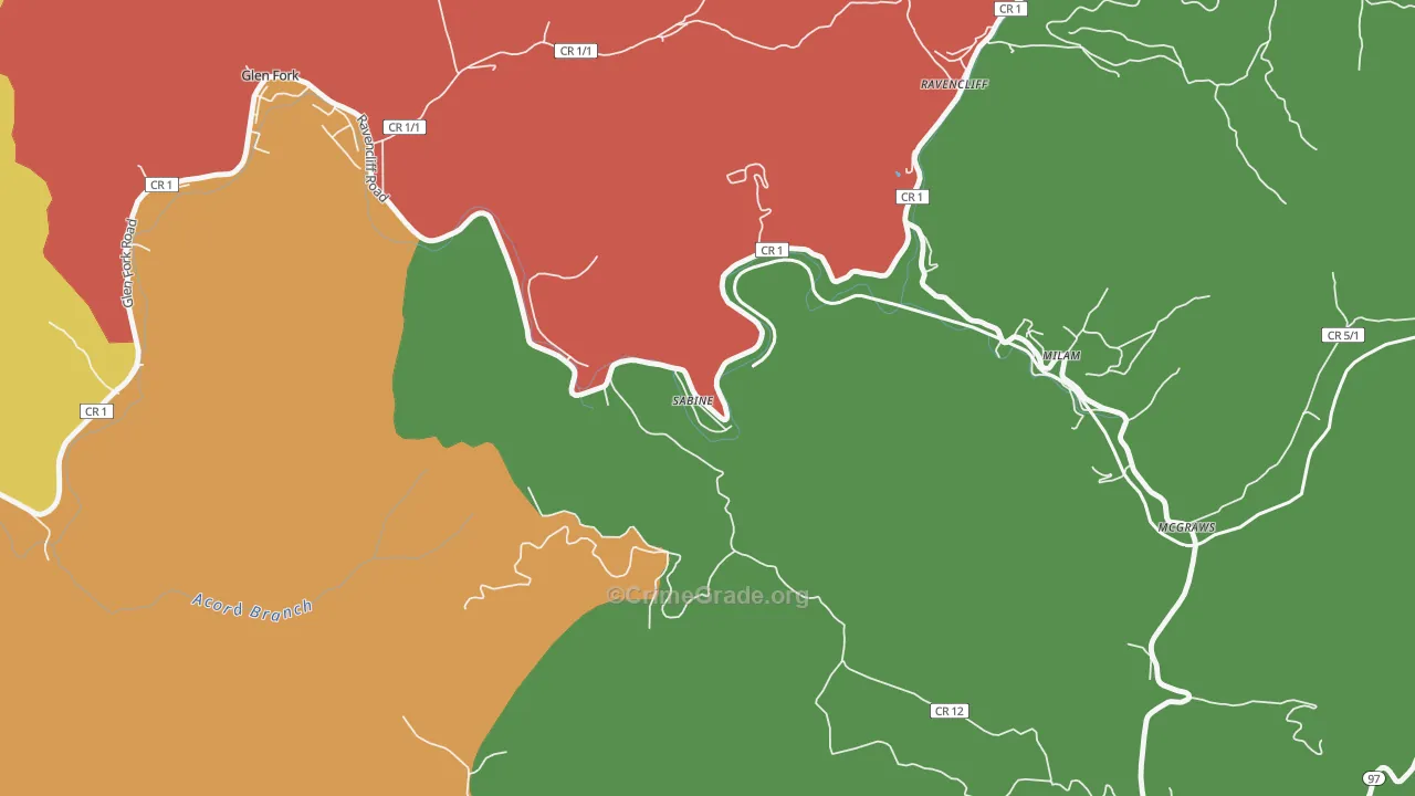 25916, WV Map of Theft Rates