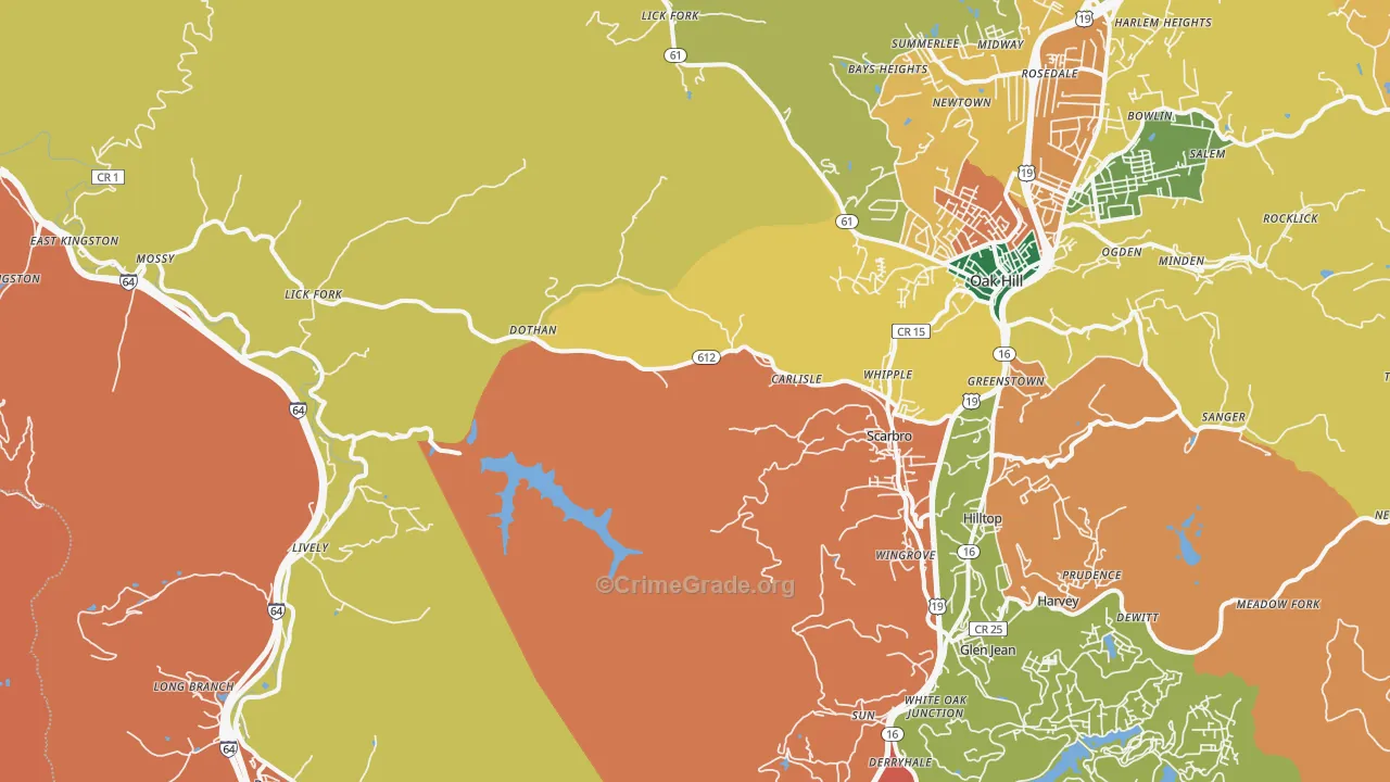 25917, WV Map of Theft Rates