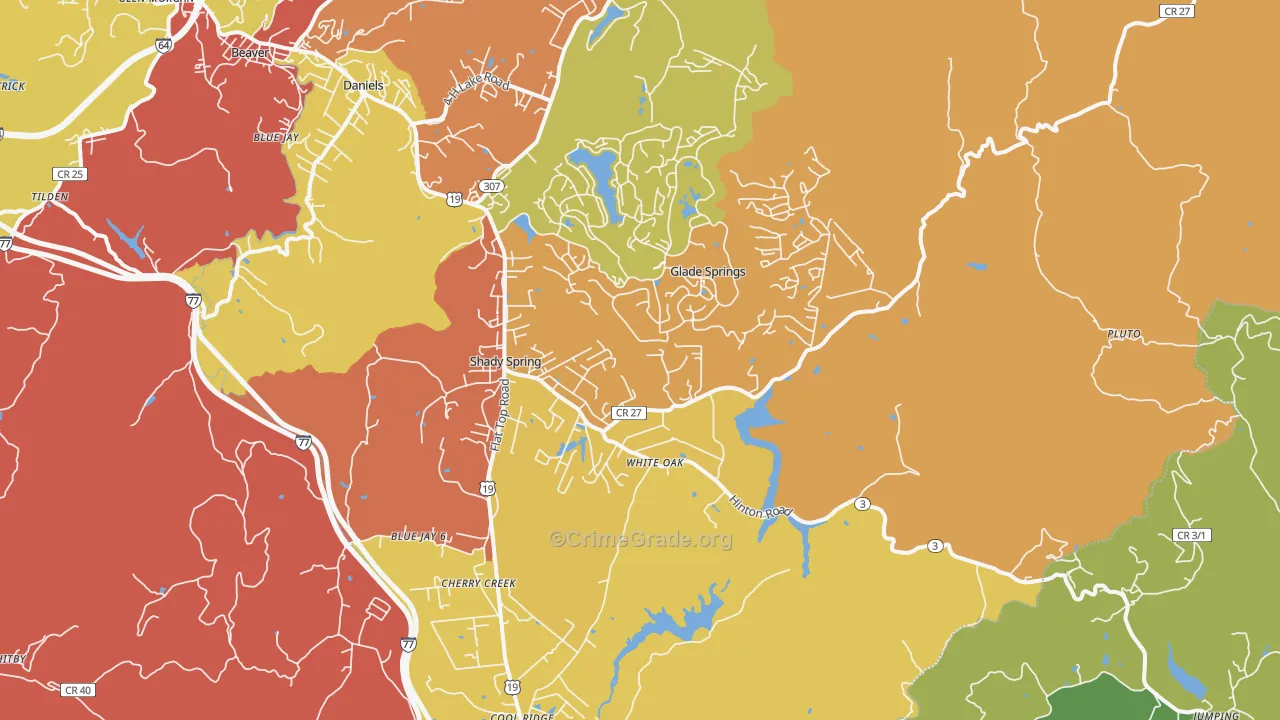 25918, WV Map of Theft Rates
