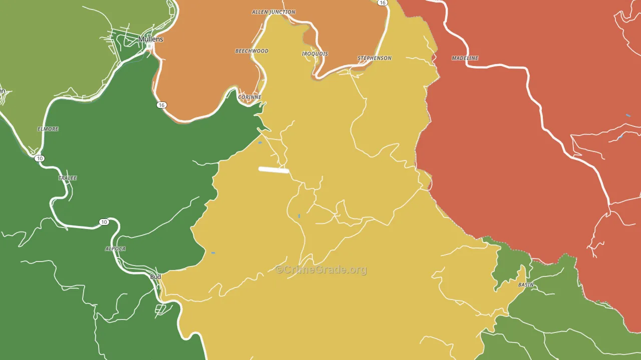 25928, WV Map of Theft Rates