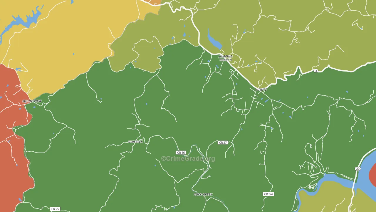 25969, WV Map of Theft Rates