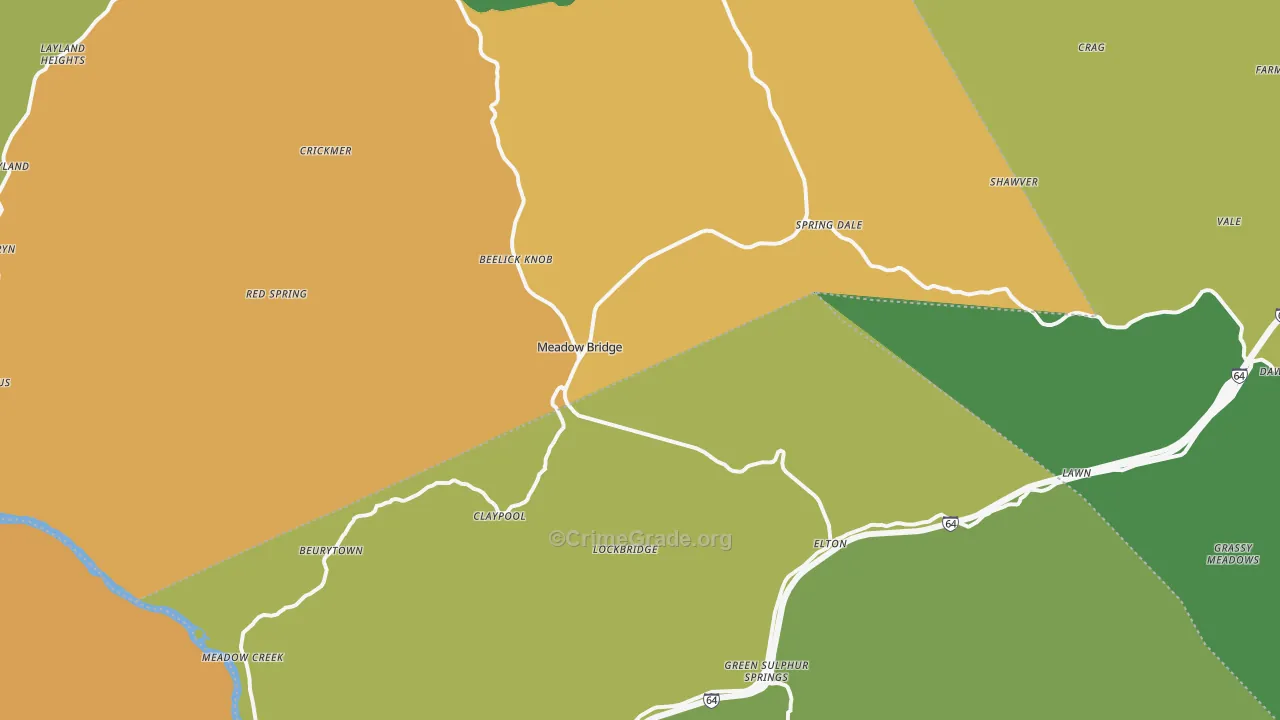 25976, WV Map of Theft Rates