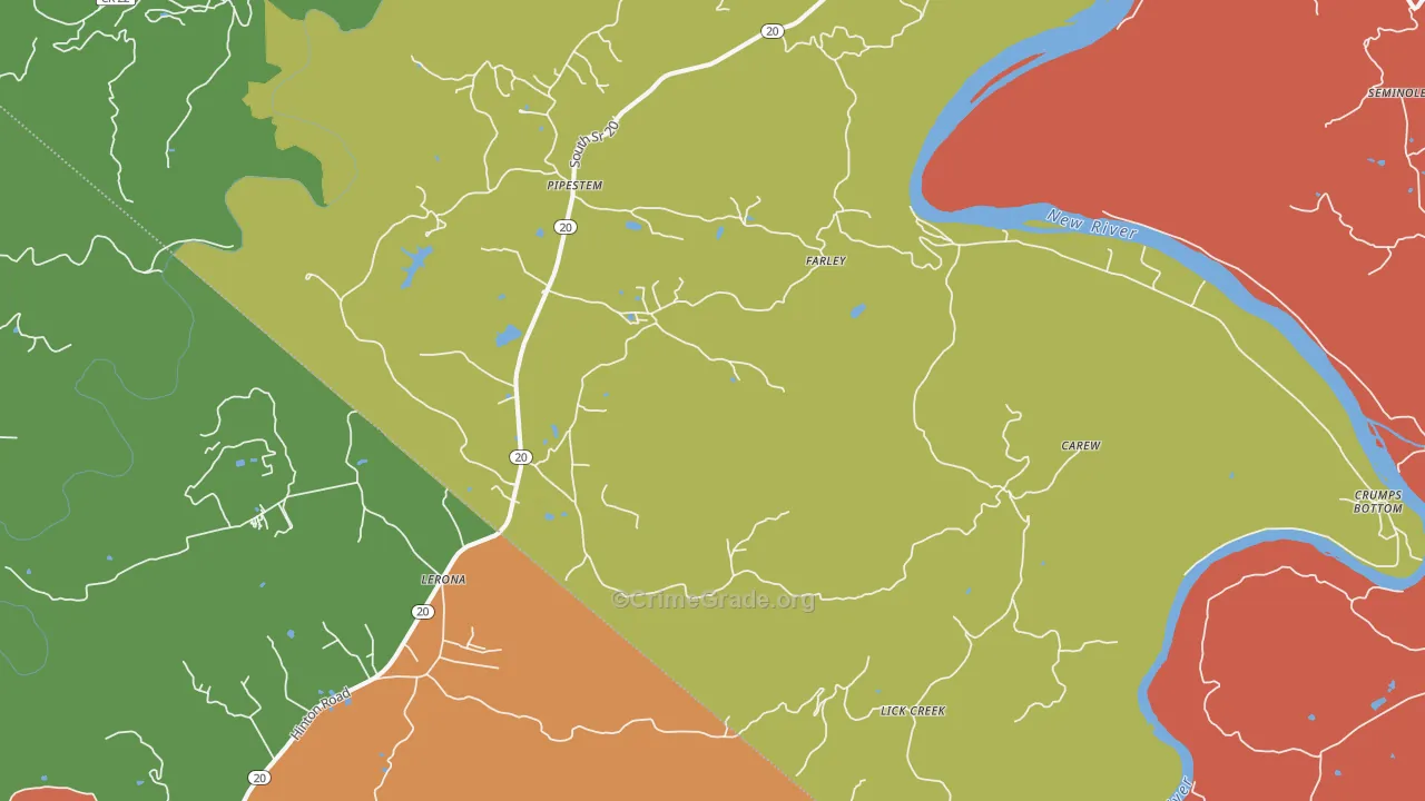 25979, WV Map of Theft Rates