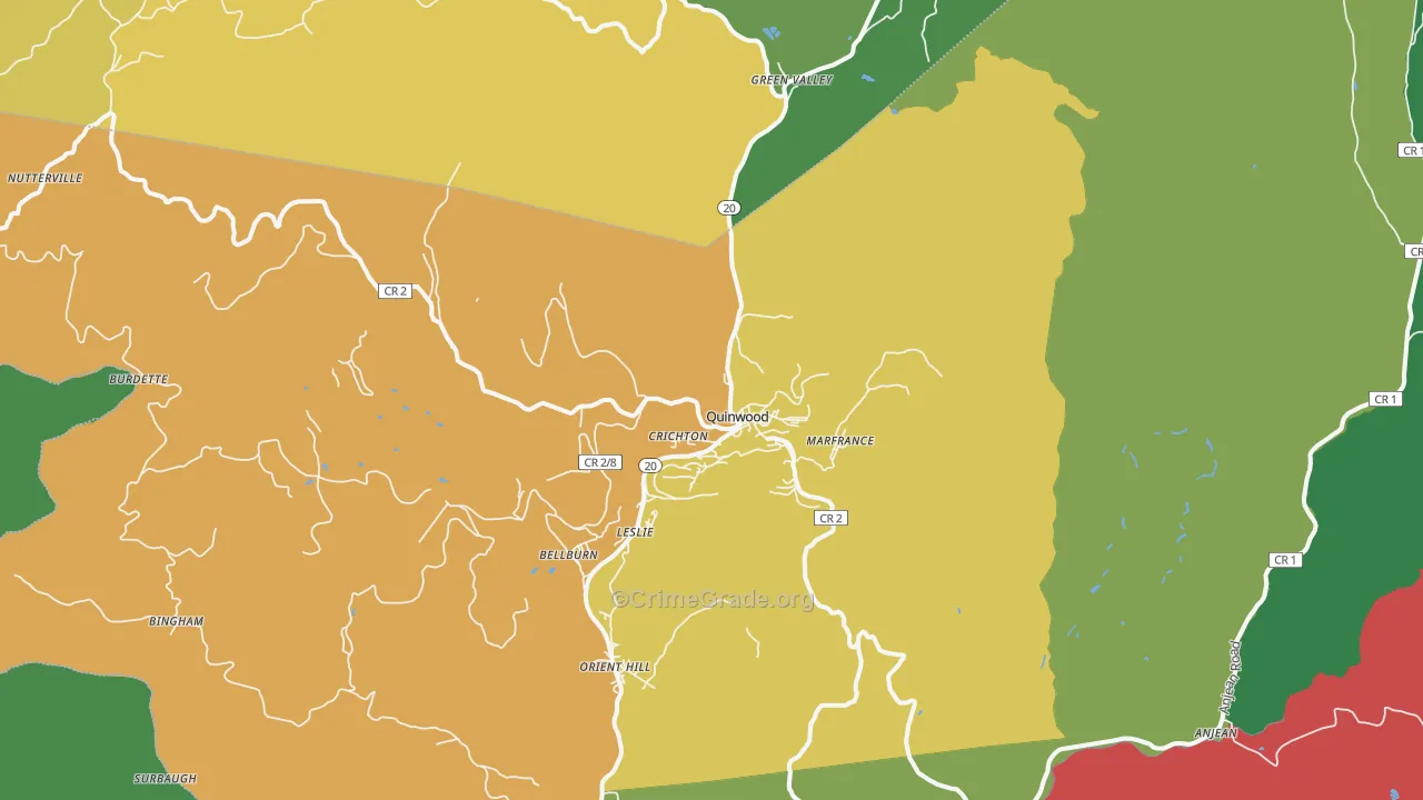 25981, WV Map of Theft Rates