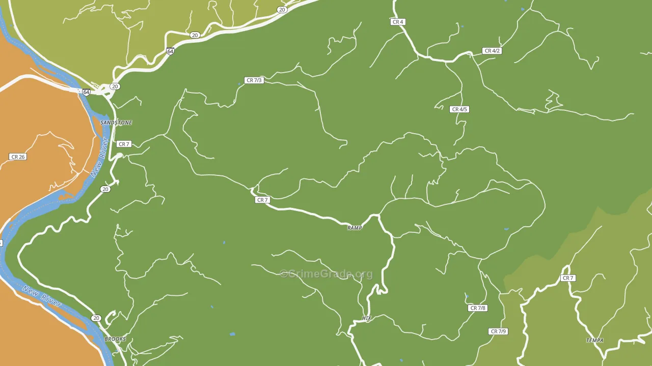 25985, WV Map of Theft Rates