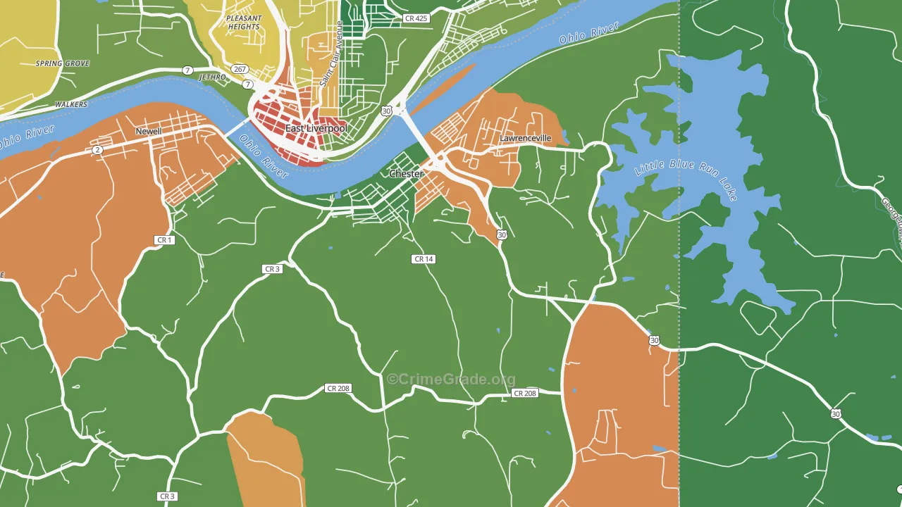 26034, WV Map of Theft Rates