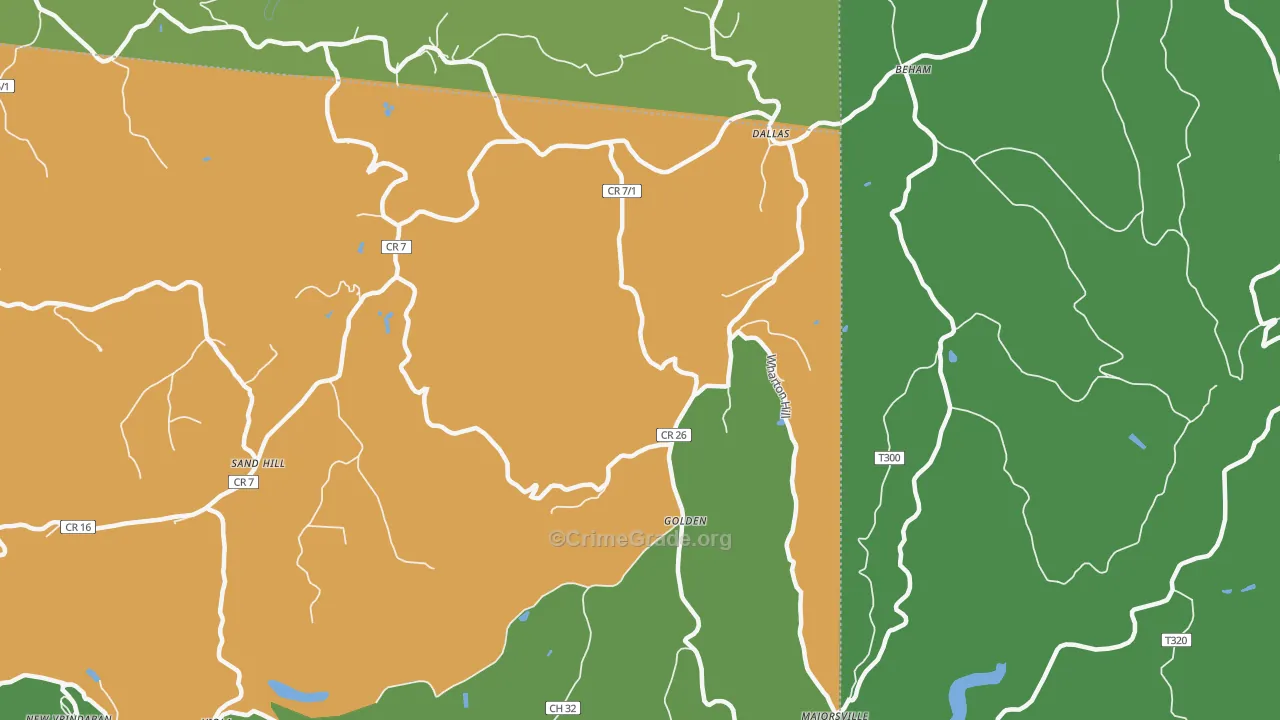 26036, WV Map of Theft Rates