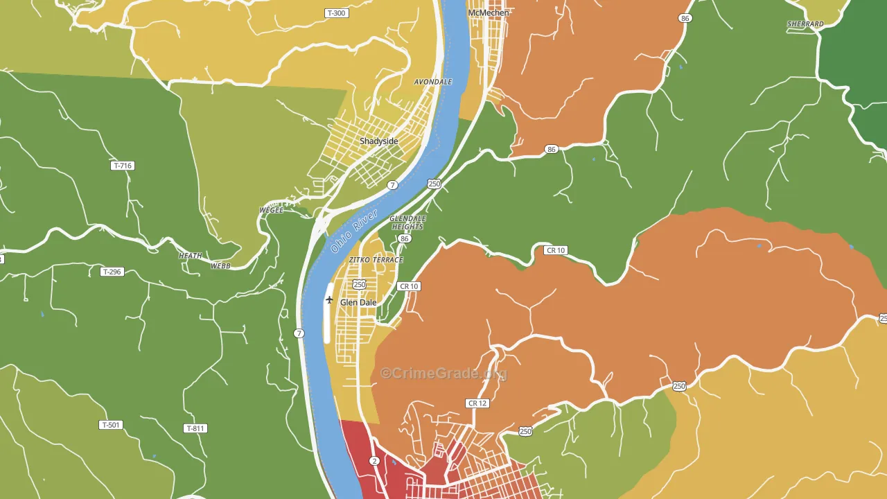 26038, WV Map of Theft Rates