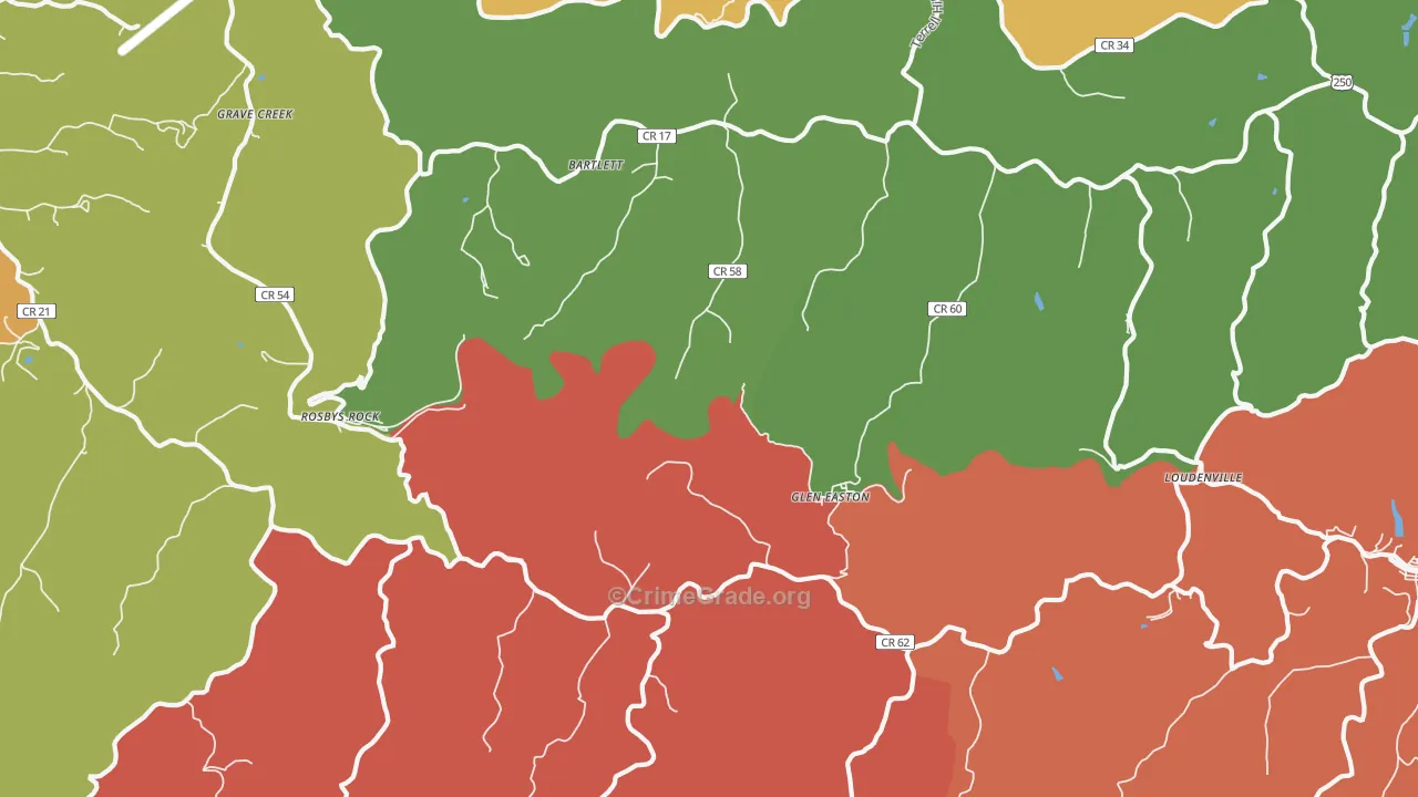 26039, WV Map of Theft Rates
