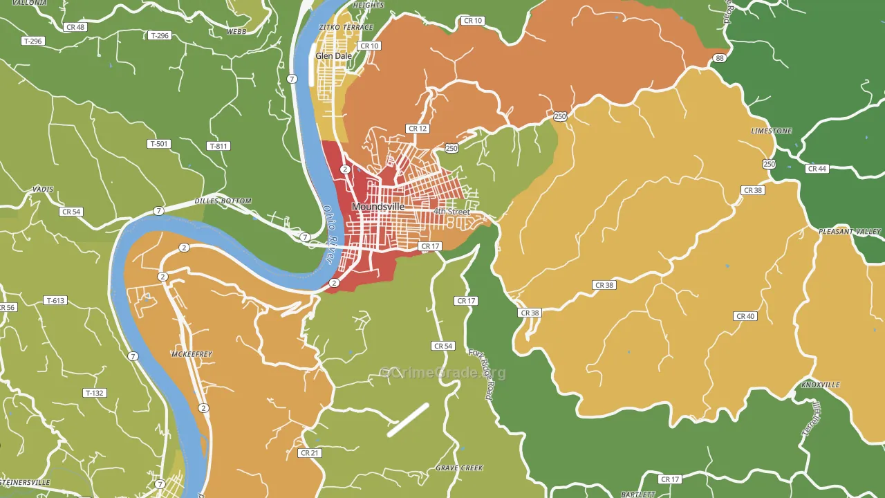 26041, WV Map of Theft Rates