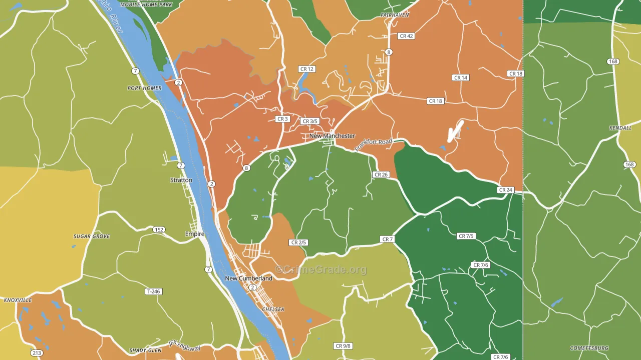 26047, WV Map of Theft Rates
