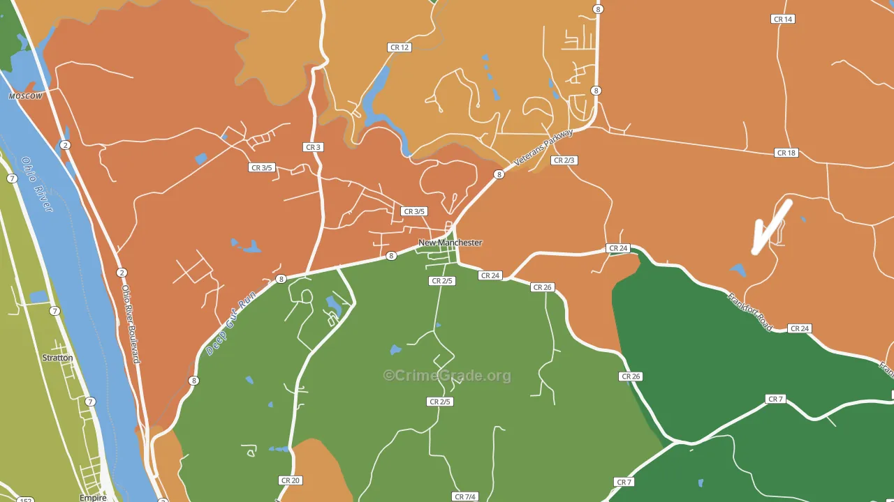 26056, WV Map of Theft Rates