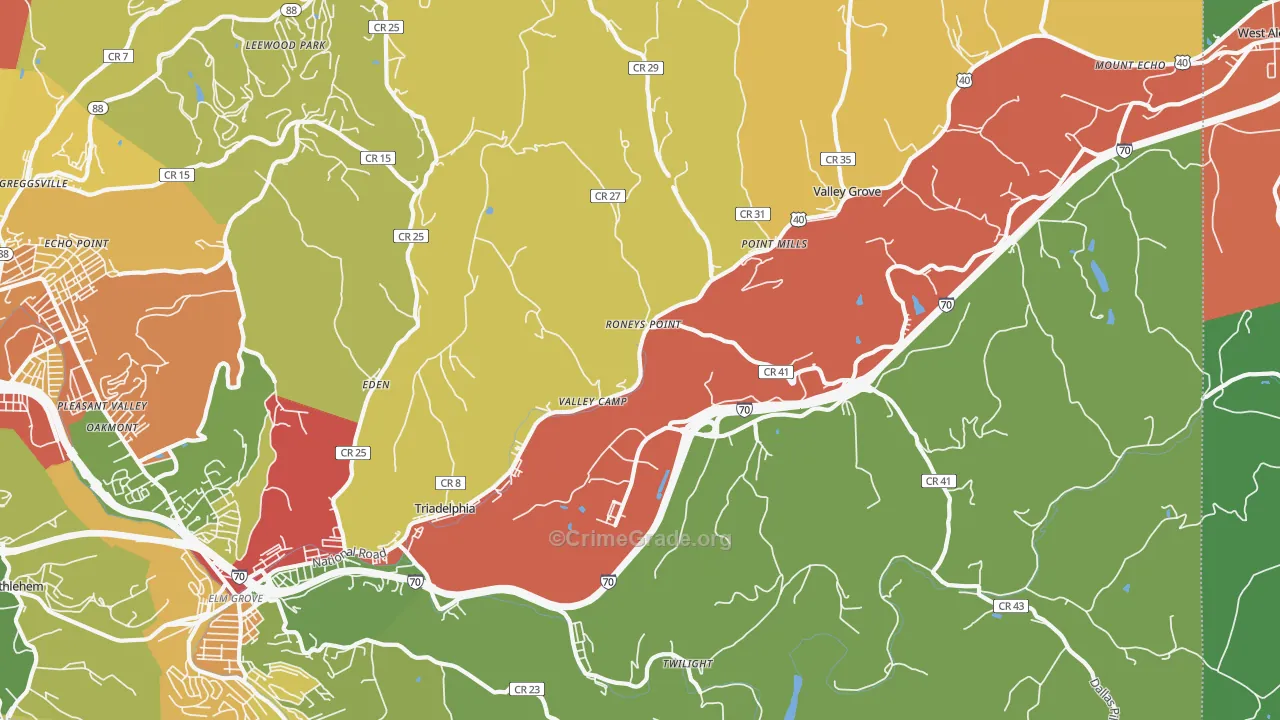 26059, WV Map of Theft Rates