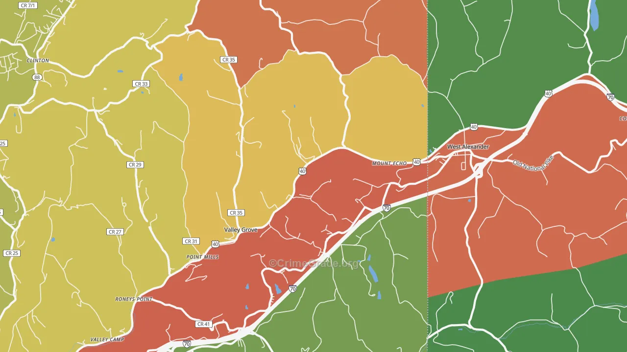 26060, WV Map of Theft Rates