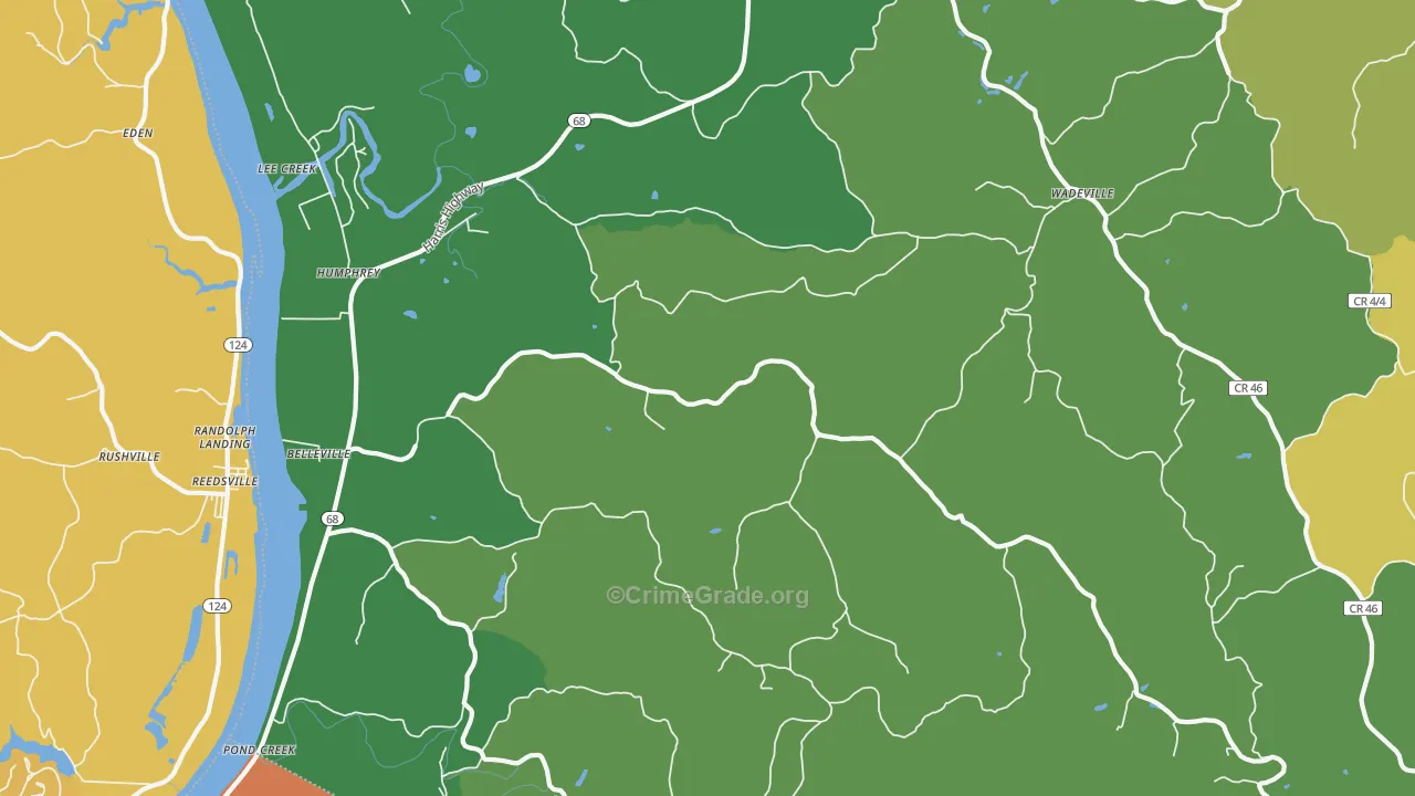 26133, WV Map of Theft Rates