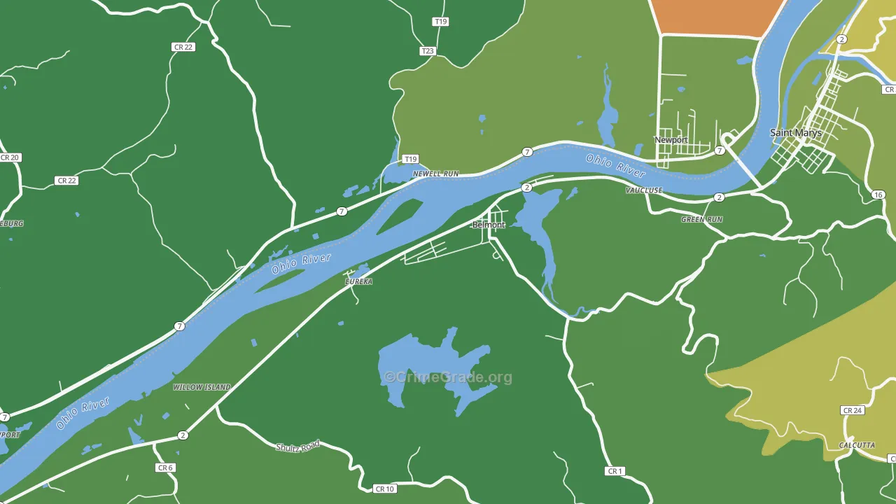 26134, WV Map of Theft Rates