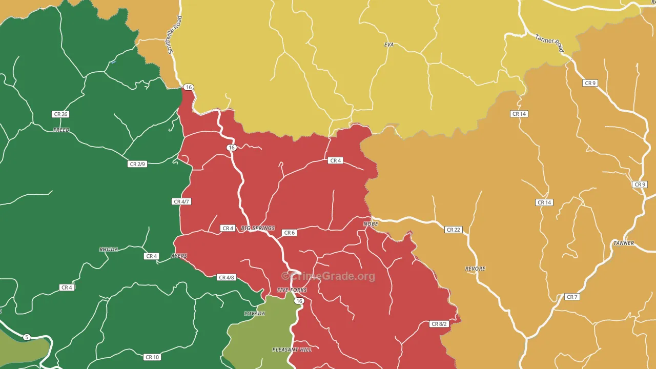26137, WV Map of Theft Rates