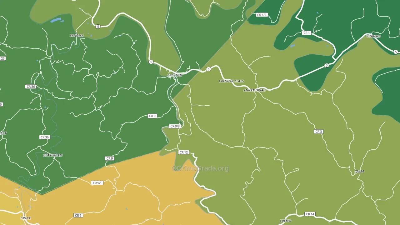 26141, WV Map of Theft Rates