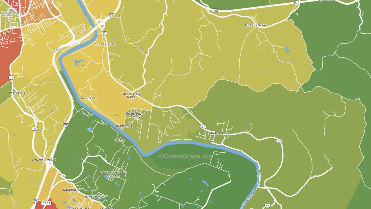 26142, WV Map of Theft Rates