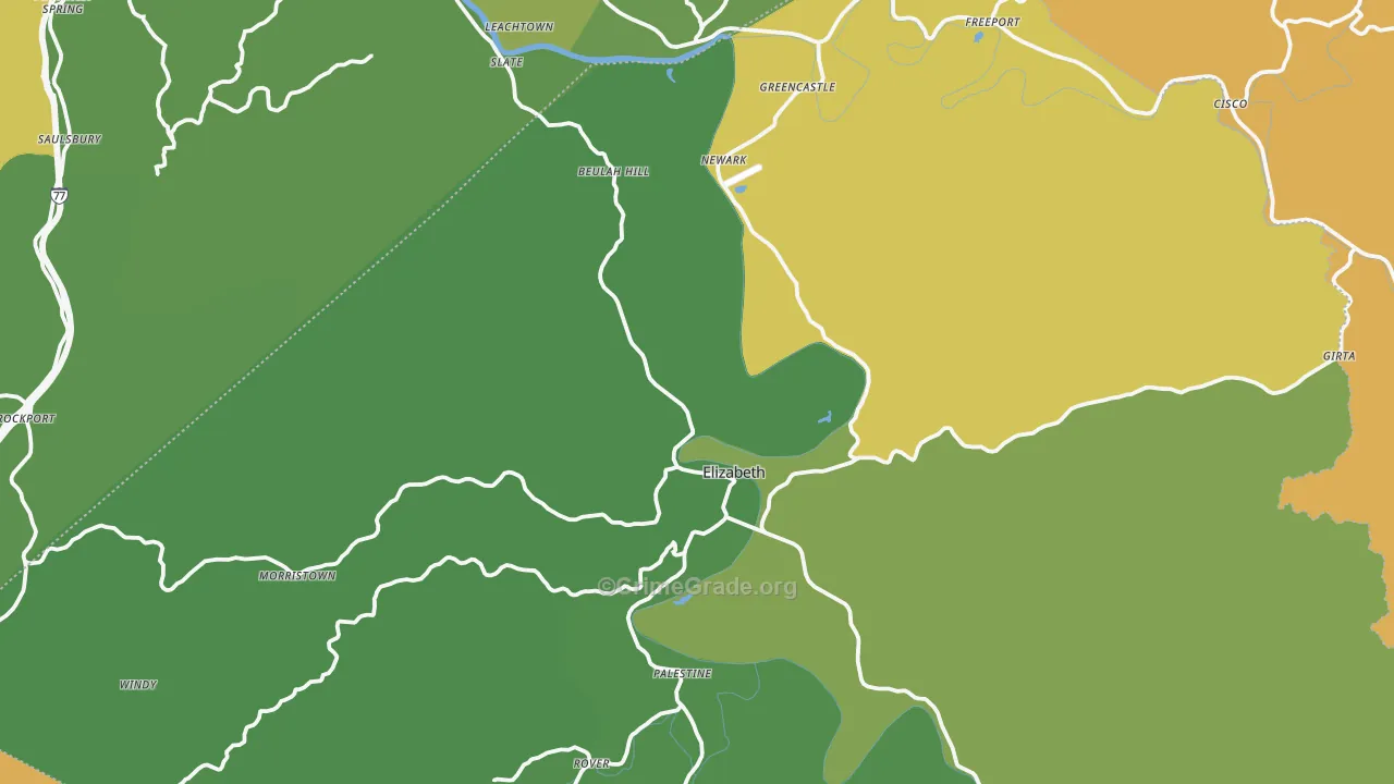 26143, WV Map of Theft Rates