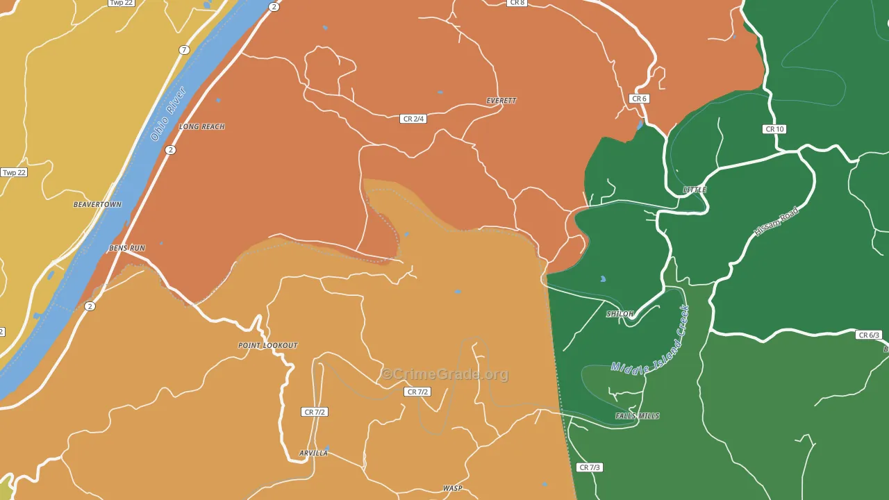 26146, WV Map of Theft Rates