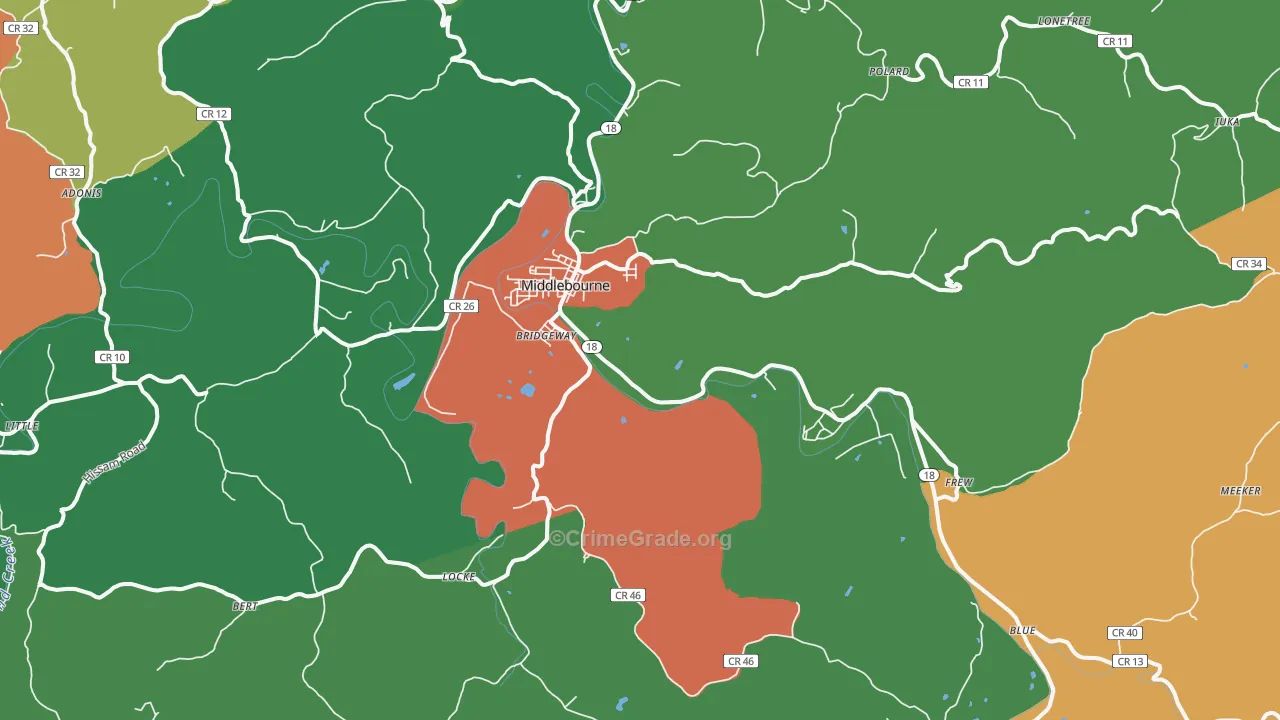 26149, WV Map of Theft Rates