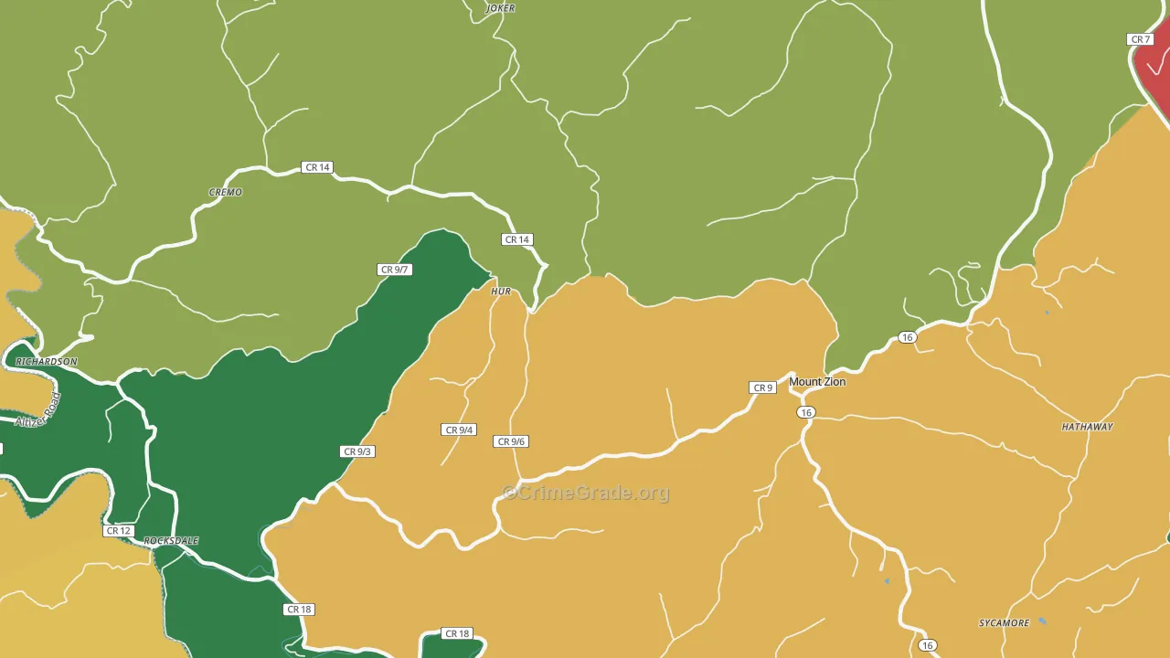 26151, WV Map of Theft Rates