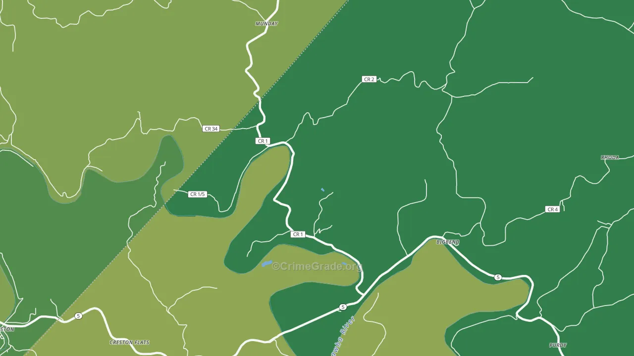 26152, WV Map of Theft Rates