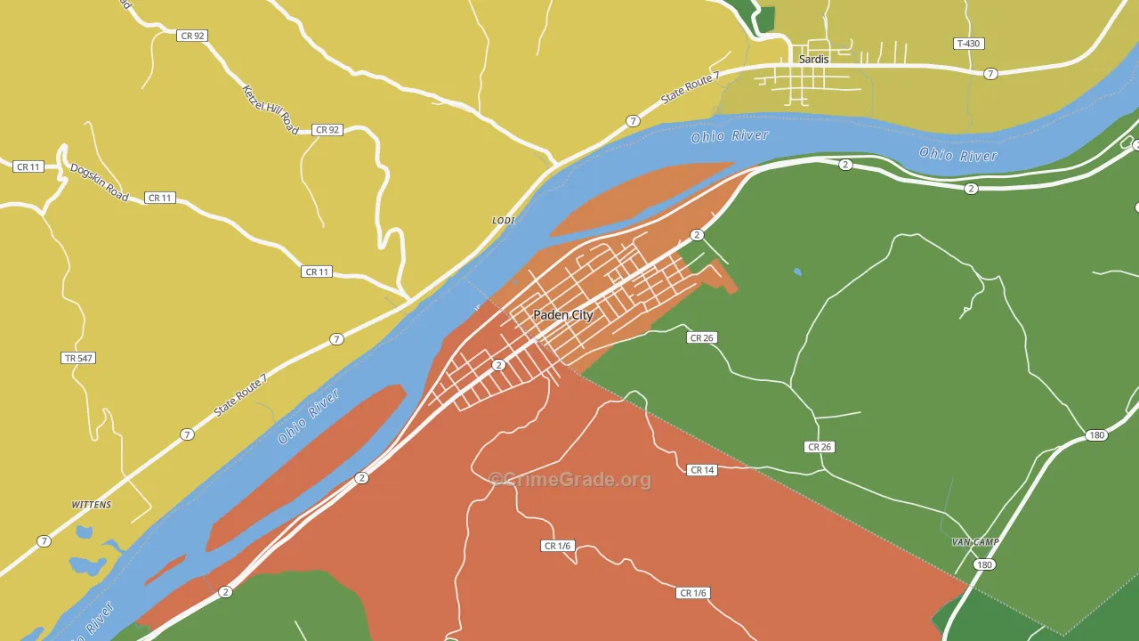 26159, WV Map of Theft Rates