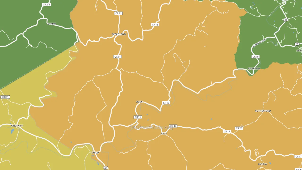 26161, WV Map of Theft Rates