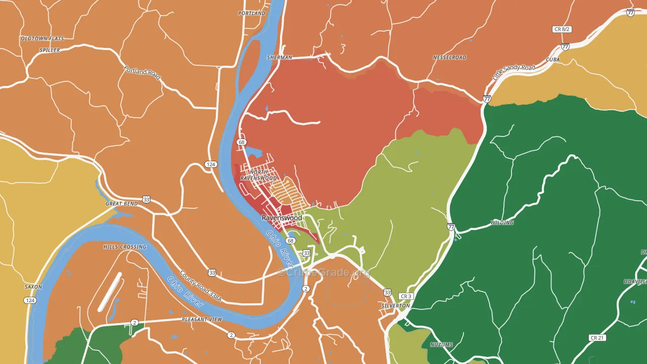 26164, WV Map of Theft Rates