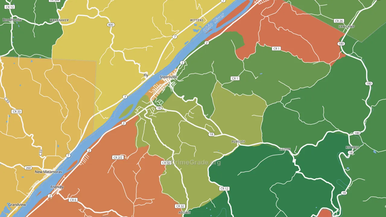 26175, WV Map of Theft Rates