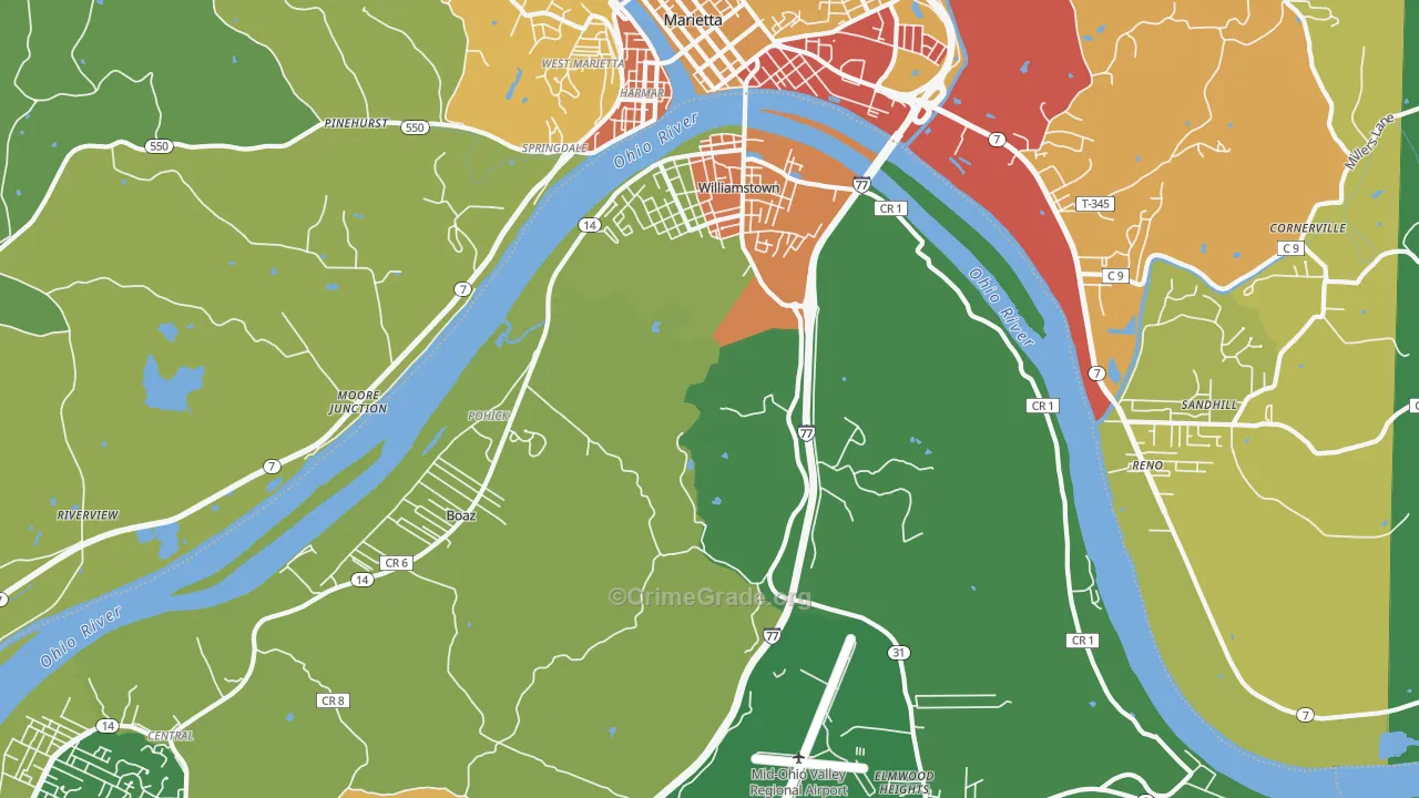 26187, WV Map of Theft Rates