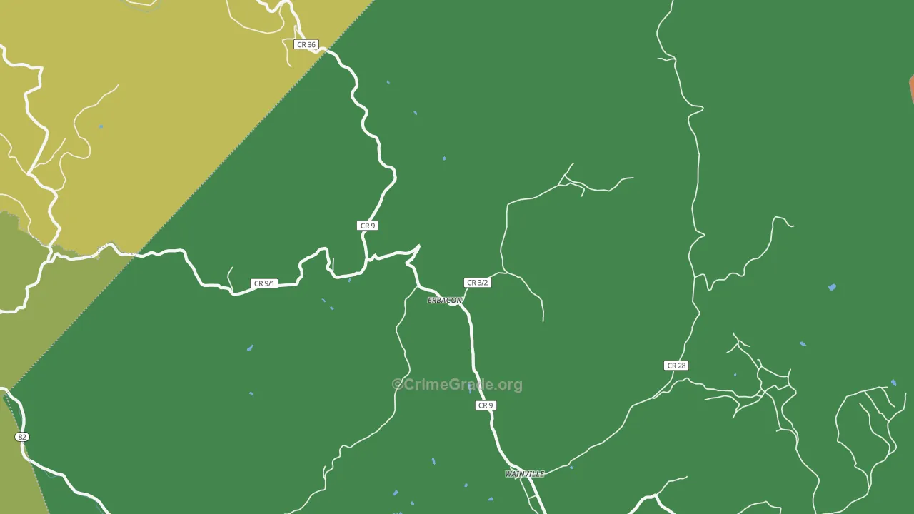 26203, WV Map of Theft Rates