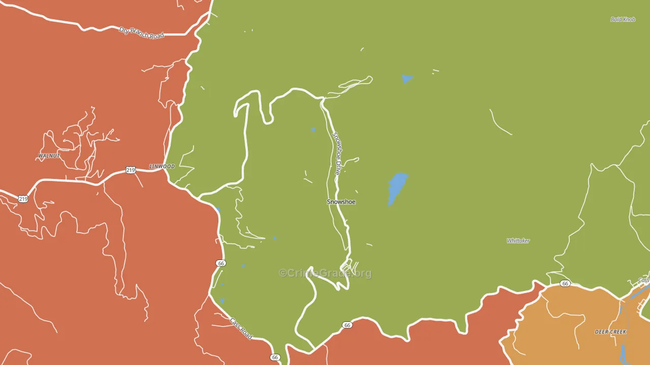 26209, WV Map of Theft Rates