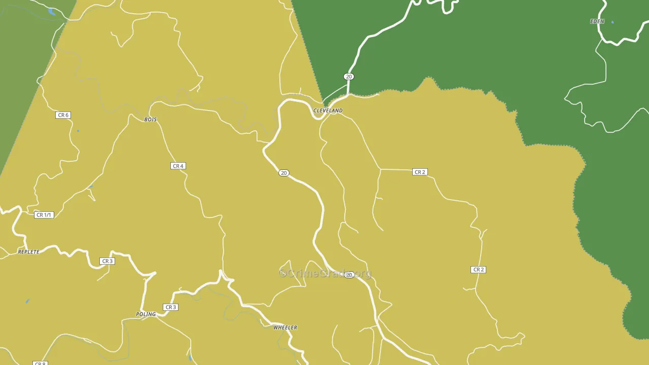 26215, WV Map of Theft Rates