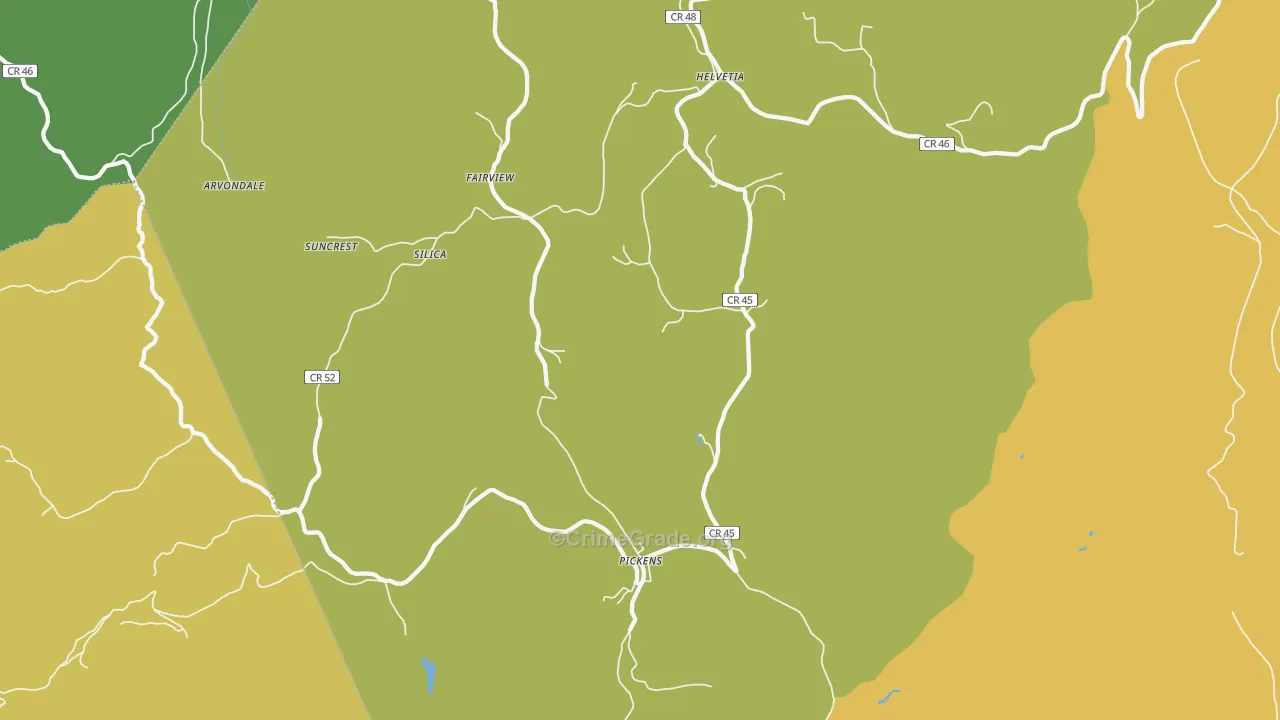 26230, WV Map of Theft Rates