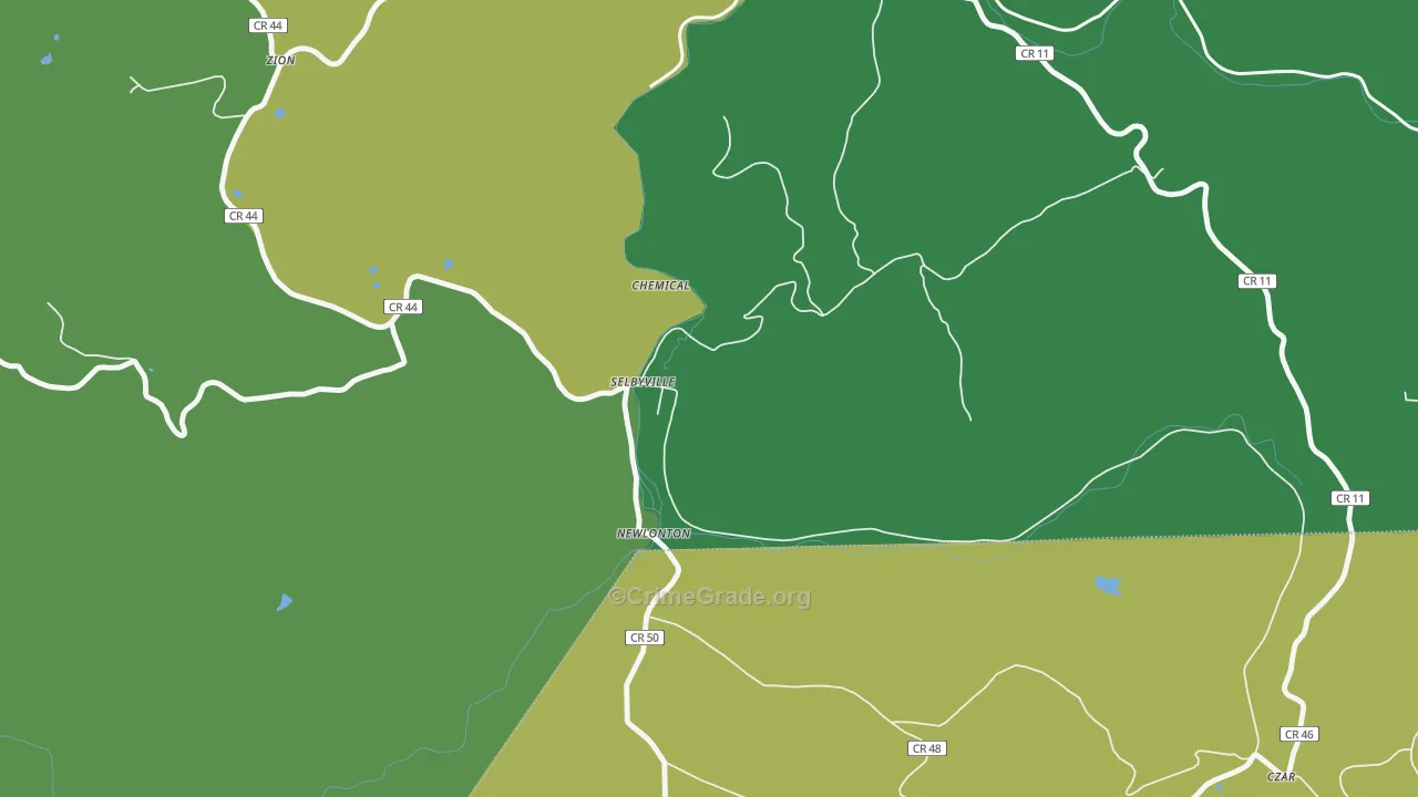 26236, WV Map of Theft Rates