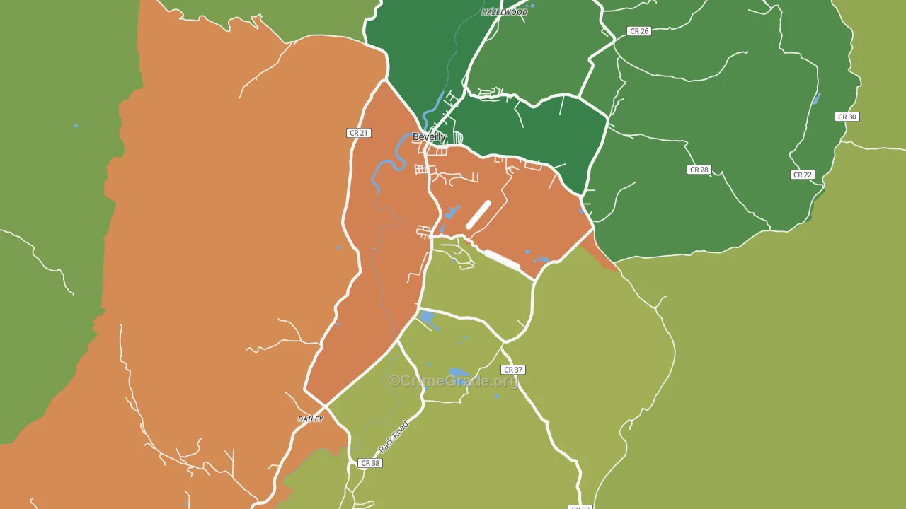 26253, WV Map of Theft Rates