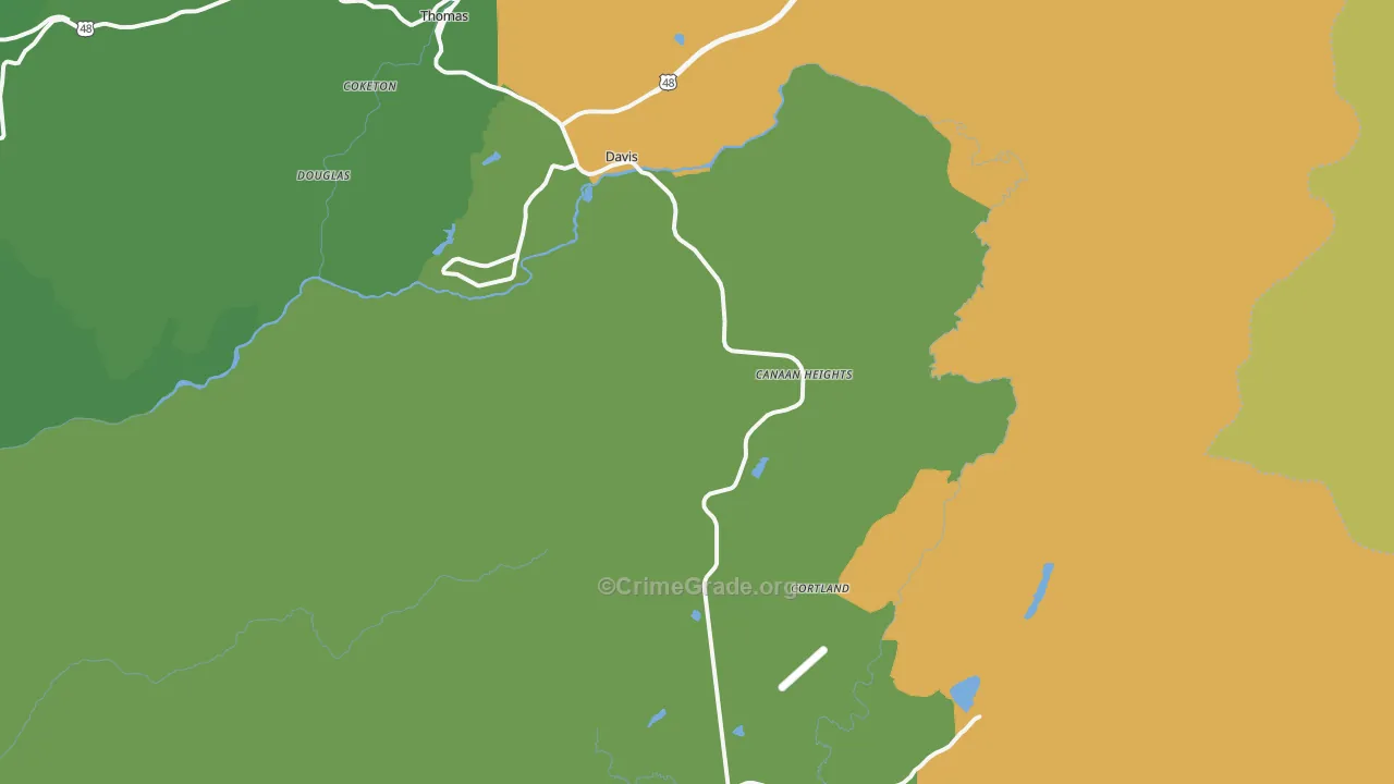 26260, WV Map of Theft Rates