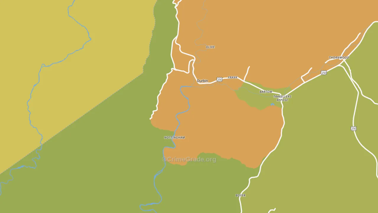 26264, WV Map of Theft Rates