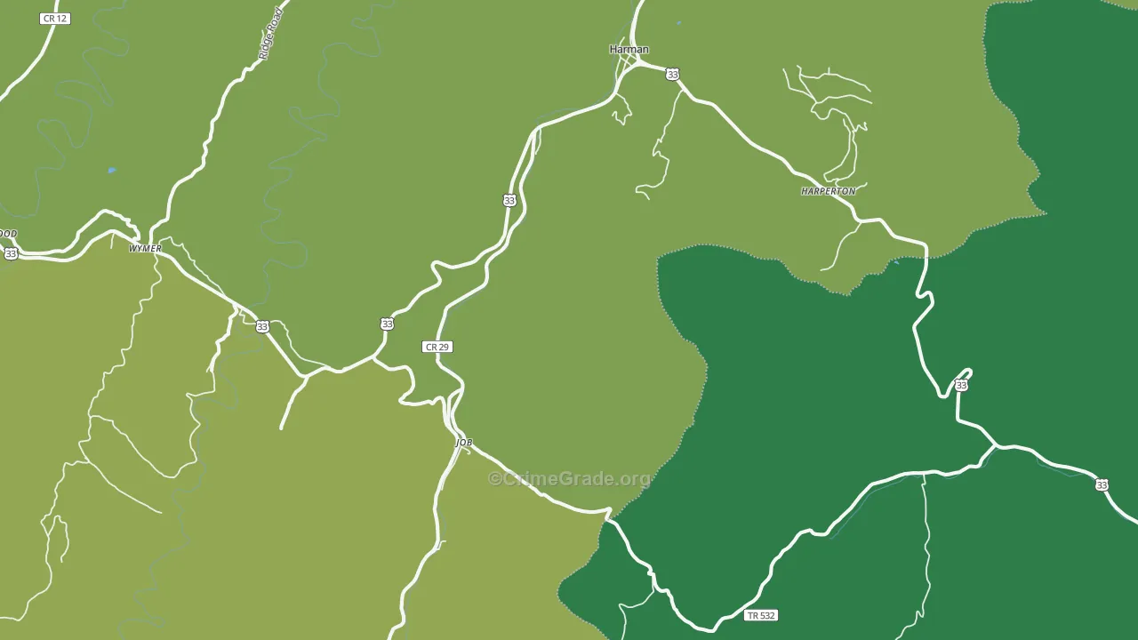 26270, WV Map of Theft Rates