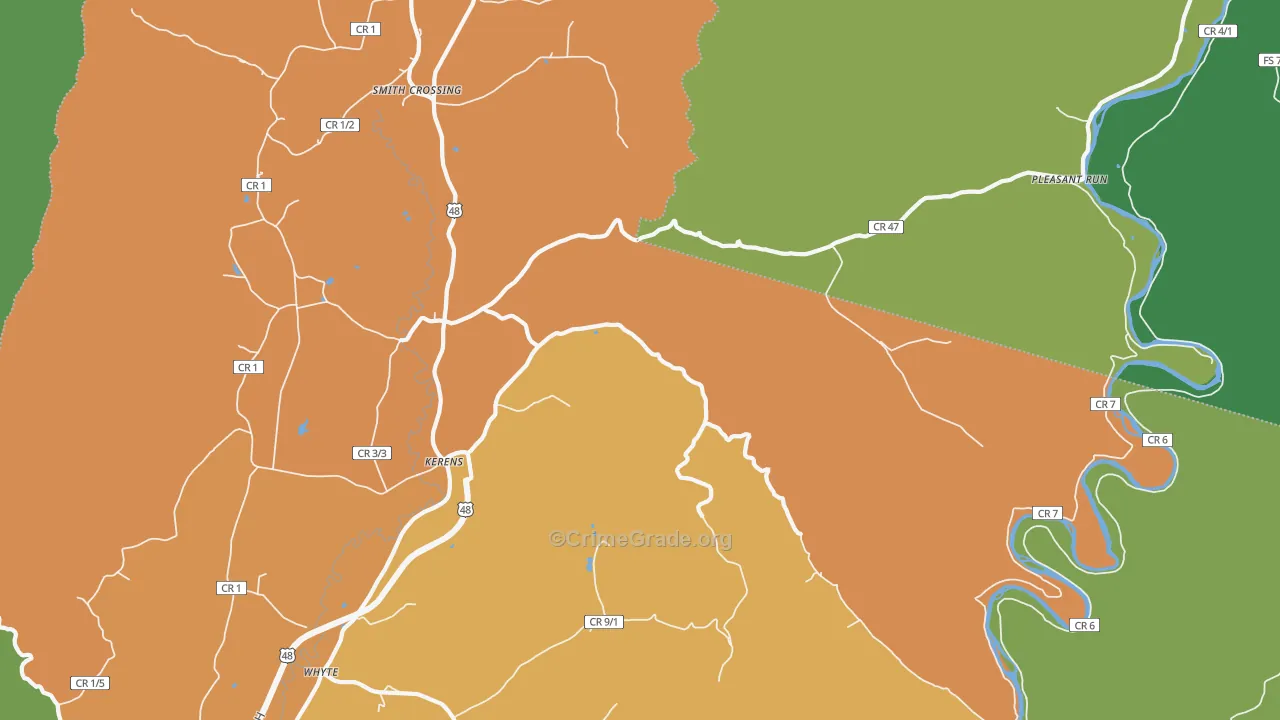 26276, WV Map of Theft Rates