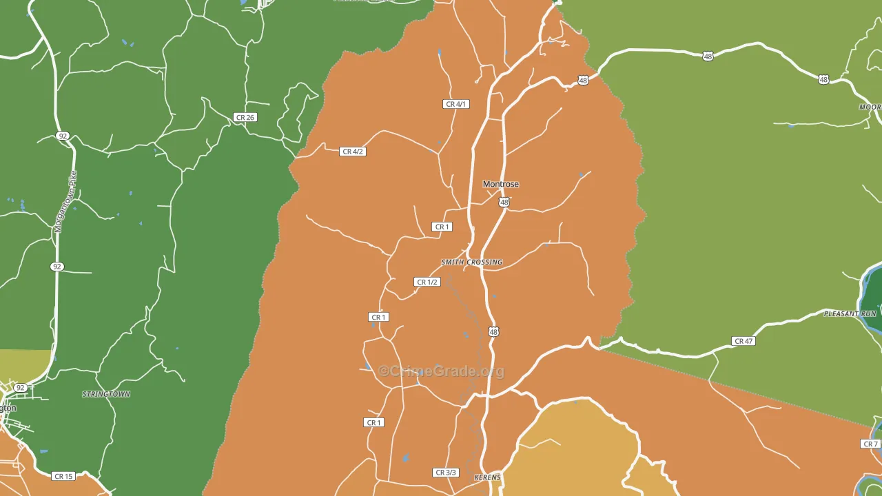 26283, WV Map of Theft Rates
