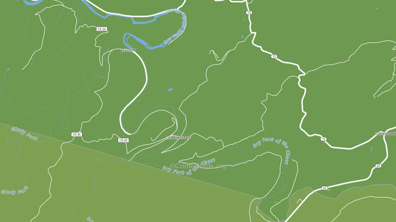 26289, WV Map of Theft Rates