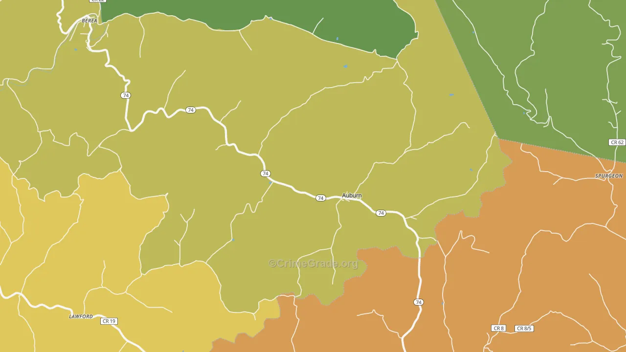 26325, WV Map of Theft Rates