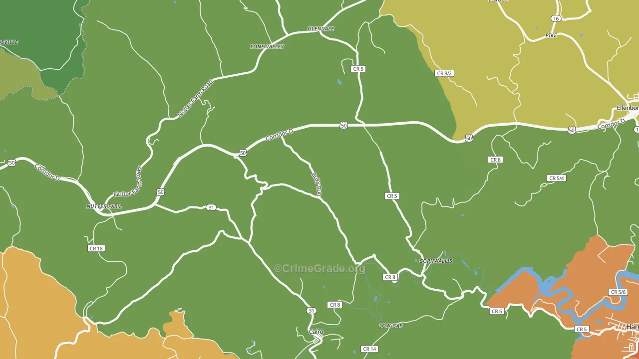 26337, WV Map of Theft Rates